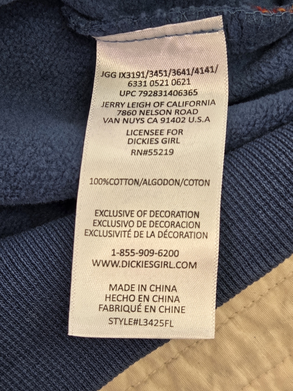 NWT Dickies Men’s Medium Blue Gray Collared Polo Sweatshirt Pullover - Picture 9 of 9